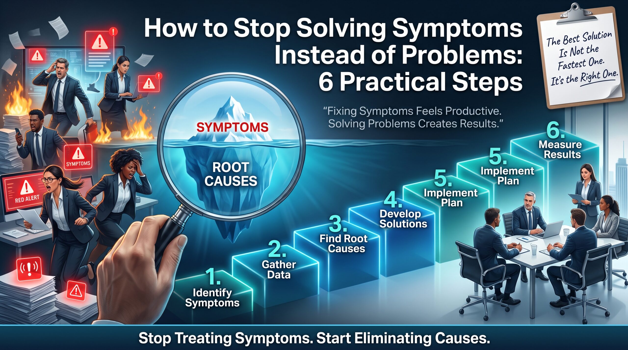 symptoms instead of problems